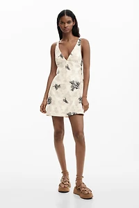 Desigual Women's Embroidered Strap Dress With Branches
