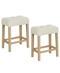 Gouun Upholstered Counter Height Bar Stools Set of