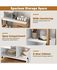 Sugift Kitchen Storage Cabinet with Drawer Pull Out Shelf and Doors