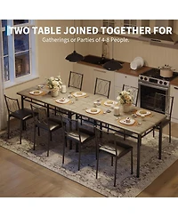 gaomon Dining Table Set for 4, Small Kitchen with Upholstered Chairs, Farmhouse Wood Chairs Room, Spaces