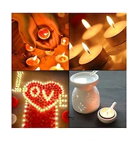 Gnuadz Aluminum Tea Light Candle Containers with Wicks, 100 Piece