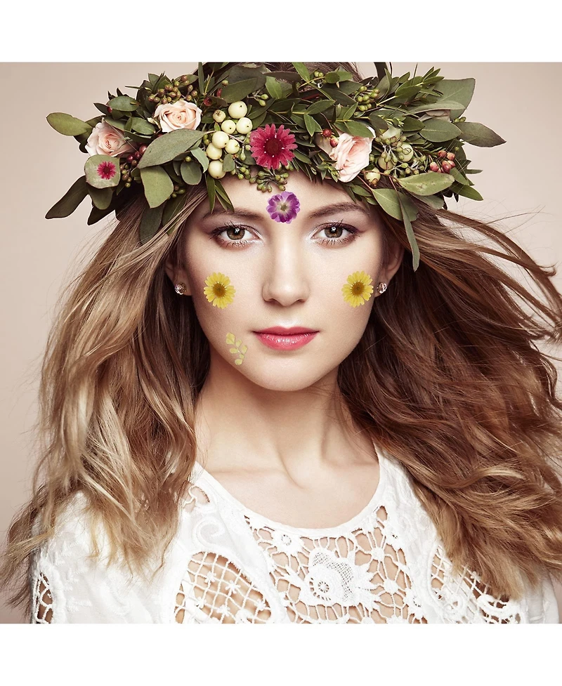 Gnuadz 200 Dried Pressed Flowers Leaves Real Mixed Tweezers Diy Candle Soap Vase Card Scrapbook Art Craft Decor