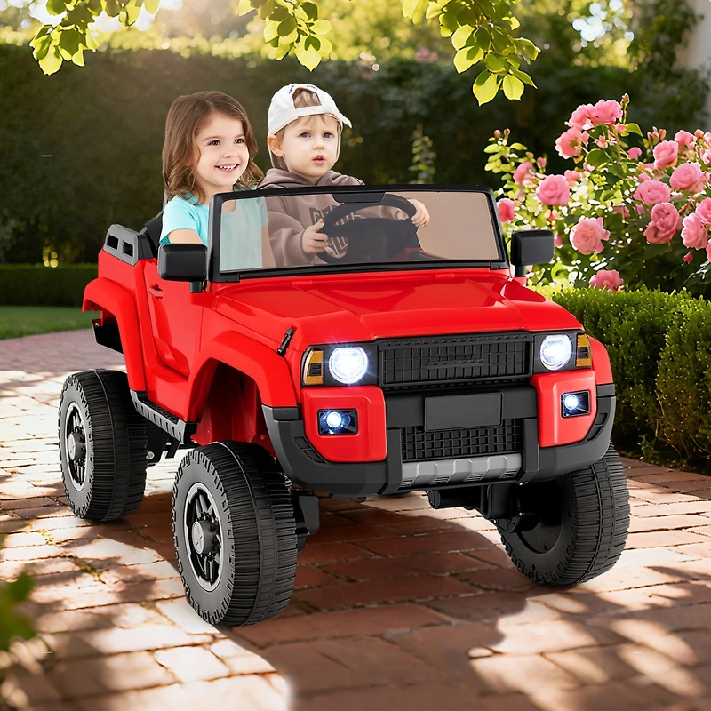 Slickblue Kids 24V Ride-On Car, 2-Seater with Remote Control and 4WD Switchable