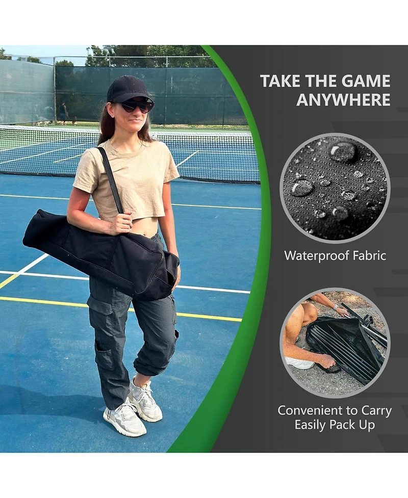 Zeny Portable Pickleball Net Set System with Metal Frame and 22FT Regulation Size Pickball Net with Carry Bag