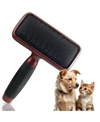 Aronkl Slicker Brush for Dogs Professional Grooming Undercoat Removal Long Short Hair Stainless Steel Pins Maplewood Handle