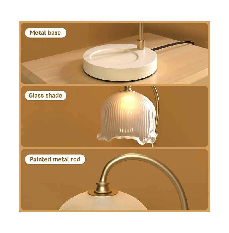 Artudatech Dimmable Candle Warmer Lamp with Timer and 2 Bulbs for Home Decor