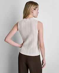 Dkny Women's Sleeveless V-Neck Sweater