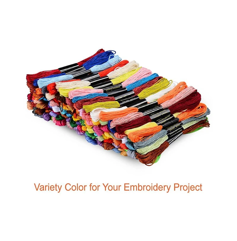 Gnuadz 124 colors Embroidery Floss Cross Stitch Thread Skeins Craft Cotton Sewing