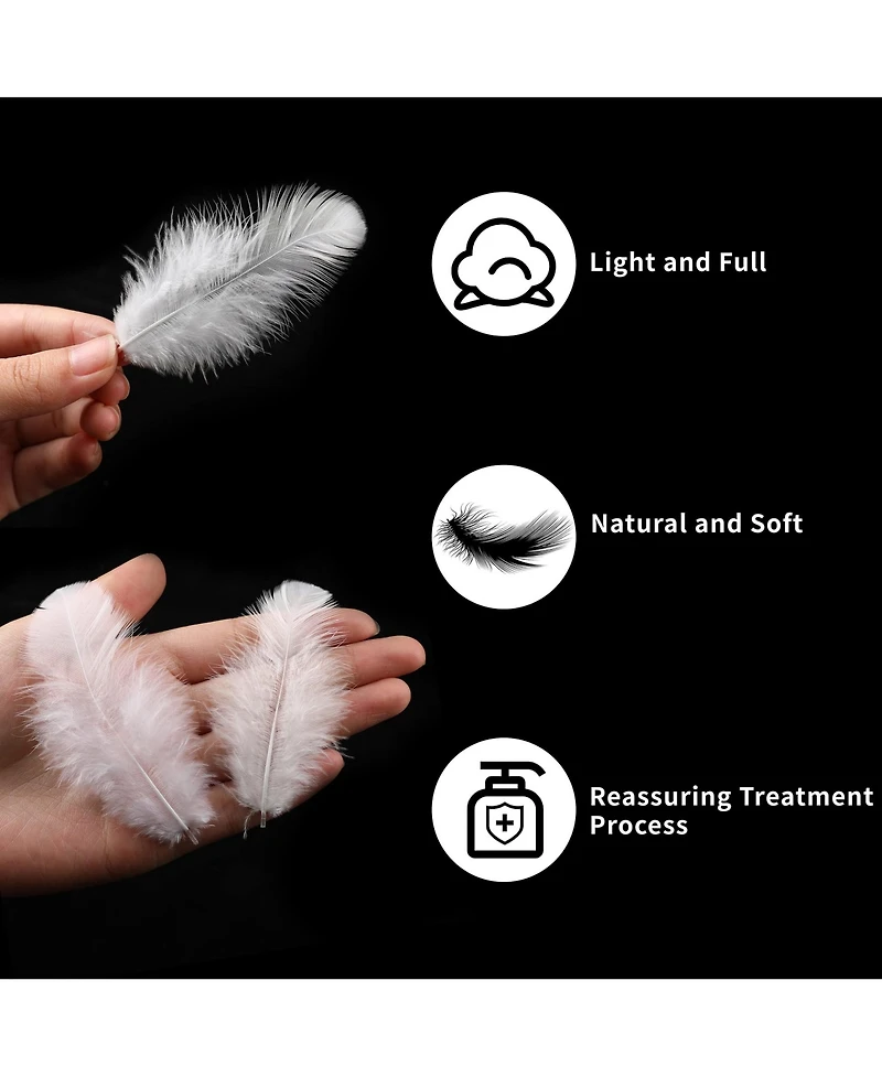 Gnuadz 300pcs Feathers For Crafts Wedding Home Party Dream Catcher Diy Supplies