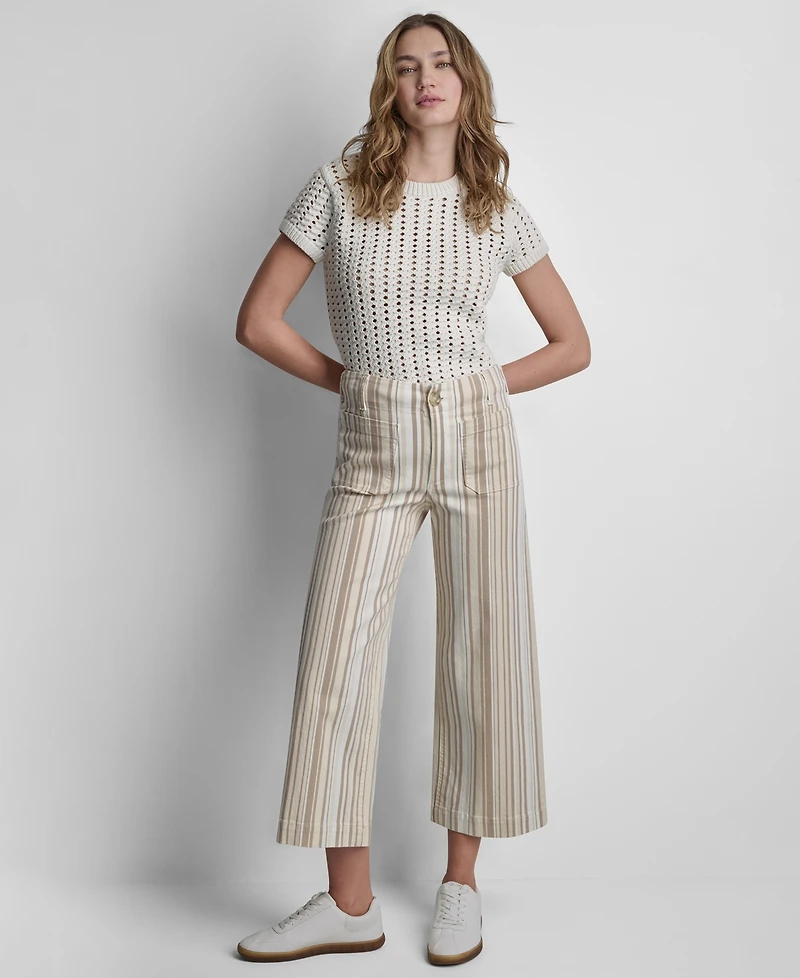 Dkny Jeans Women's High-Rise Wide-Leg Pants