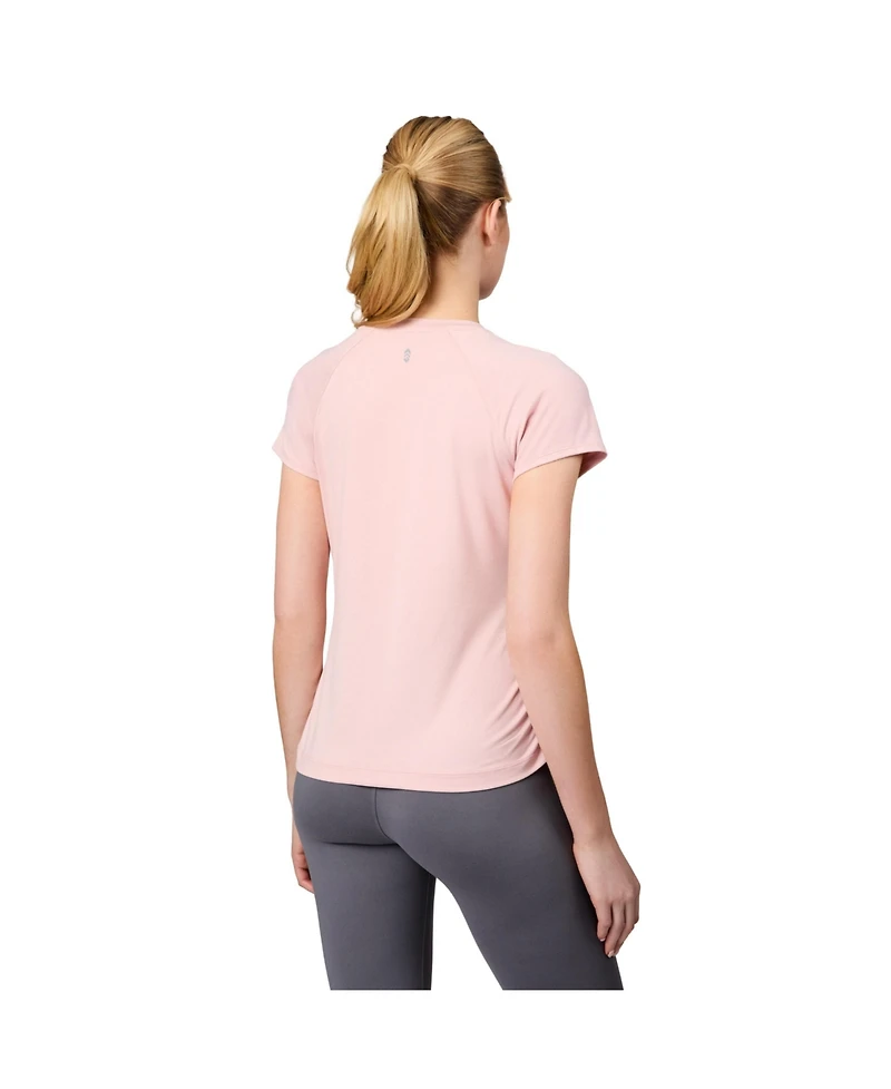 Free Country Women's Microtech Chill B Cool Shirred Crew Top