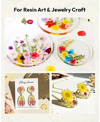 Gnuadz 100pcs Dried Flowers Pressed Leaves Craft Kit Diy Soap Candle Scrapbook Card Making Supplies