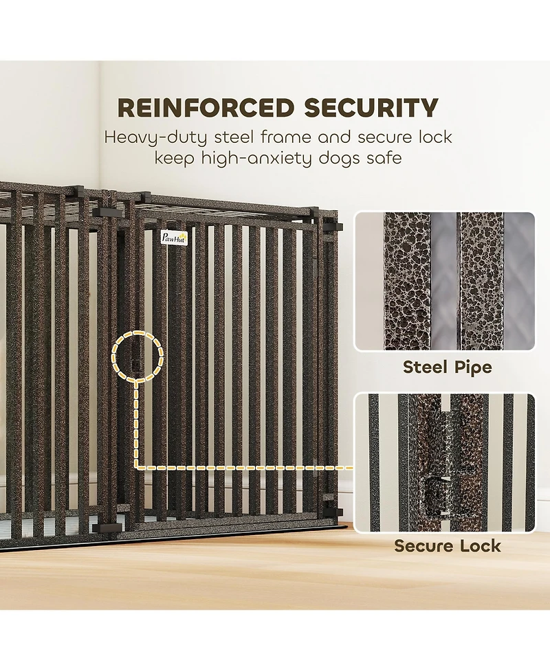 PawHut 83"L Heavy Duty Dog Crate, Extra Large Dog Kennel with Divider and Mat