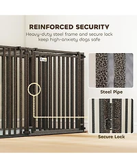PawHut 83"L Heavy Duty Dog Crate, Extra Large Dog Kennel with Divider and Mat
