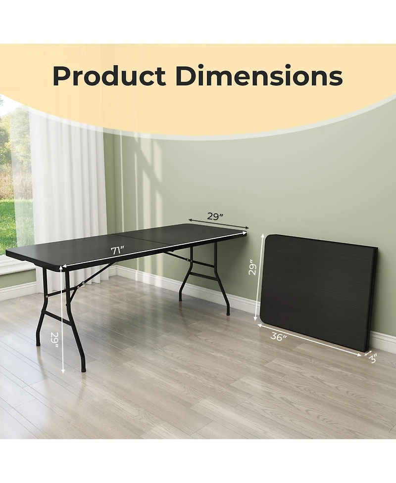 Gouun Portable Folding Hdpe Table with Carrying Handle