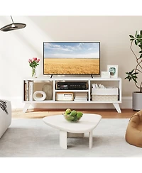 Gouun 48 in Modern Tv Console with 4 Open Storage Compartments