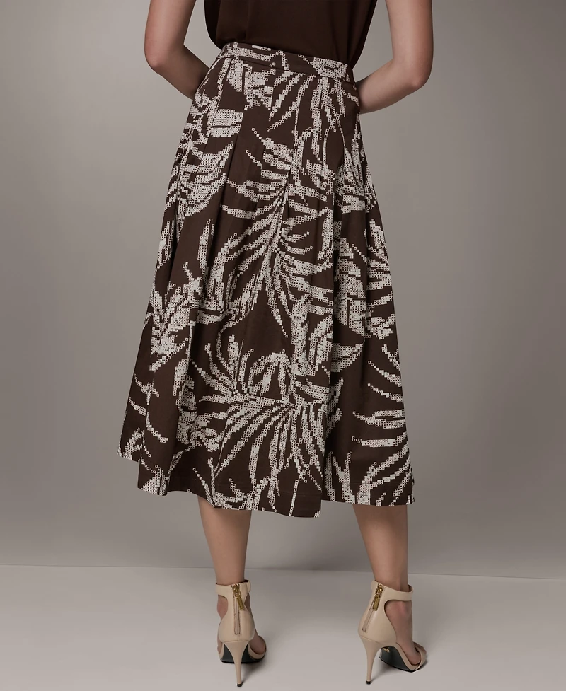 Donna Karan New York Petite Printed Pleated Skirt
