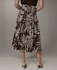 Donna Karan New York Petite Printed Pleated Skirt