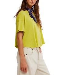 Free People Women's Elsie Swing Short-Sleeve Crew Neck T-Shirt
