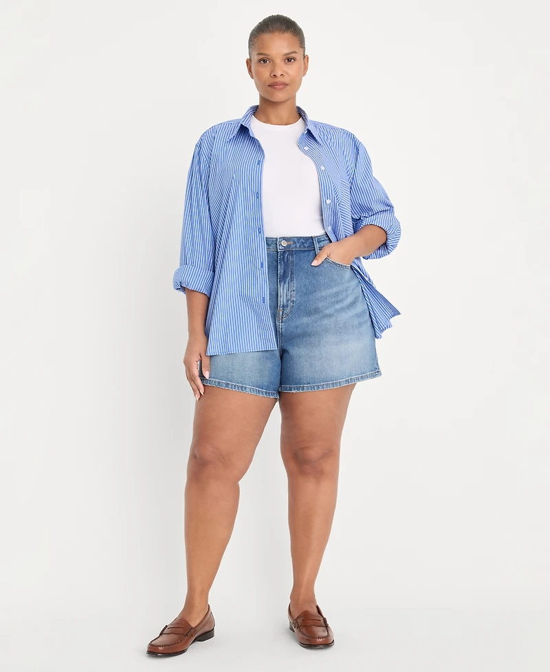 Good American Women's Mid-Rise Belt Loop Shorts