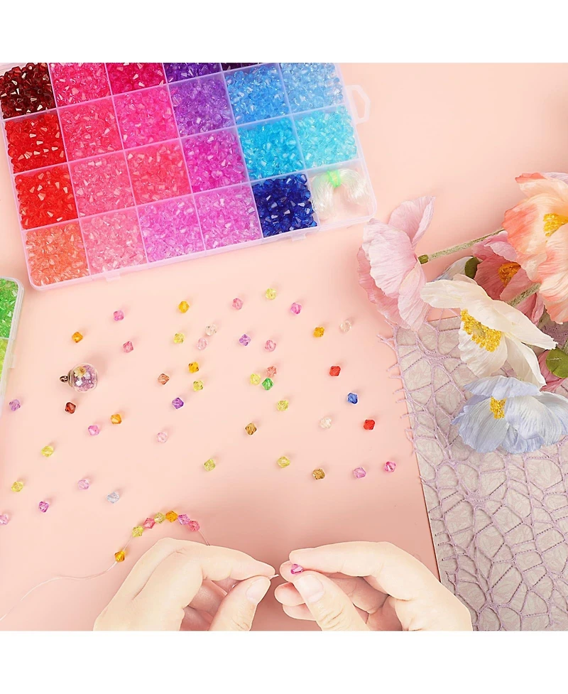Gnuadz 3760pcs Crystal Beads For Bracelets Diy Crafts Jewelry Making Kit