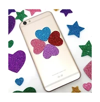 Gnuadz 260pcs Glitter Foam Stickers Self Adhesive Stars Hearts Kids Arts Craft Supplies Greeting Cards Home Decoration