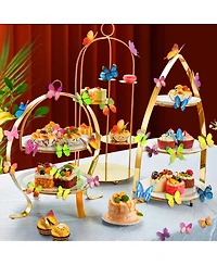 Gnuadz 60pieces Butterfly Wall Decor Plastic Art Decorations Birthday Wedding Christmas Party Cake Removable Stickers