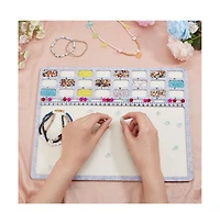 Gnuadz Felt Beading Mat Design Board Alphabetic Scale Beads Tray Craft Supplies 14.4x11