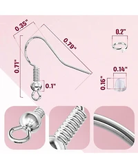 Gnuadz 600pcs Earring Hooks Making Supplies Kit Jump Rings Backs