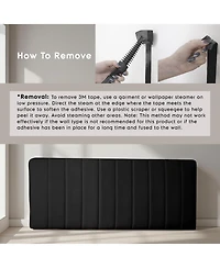Wall Mounted Easy Assemble Channel Stitched Floating Headboard