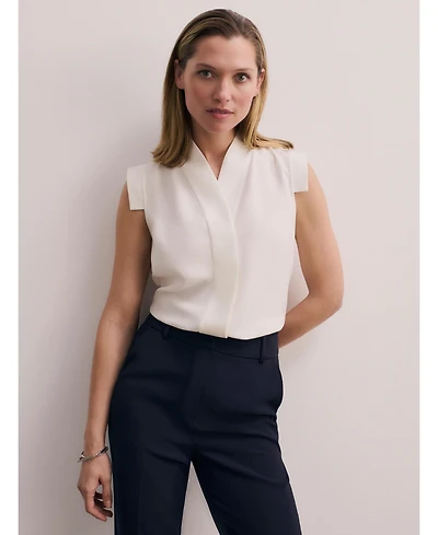 The Fold Women's Bowery Sleeveless Silk Blouse