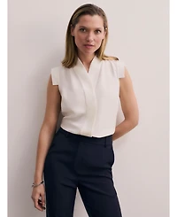 The Fold Women's Bowery Sleeveless Silk Blouse