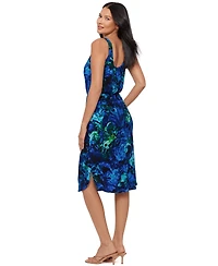 Body by Miraclesuit Women's Printed V-Neck Midi Dress