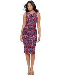Body by Miraclesuit Women's Printed Scoop Neck Midi Dress