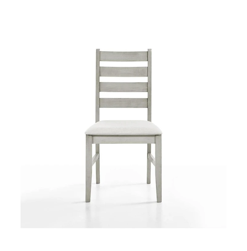 New Classic Furniture Pascal Wood Dining Chair in Driftwood (Set of 2)