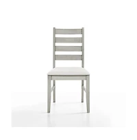 New Classic Furniture Pascal Wood Dining Chair in Driftwood (Set of 2)