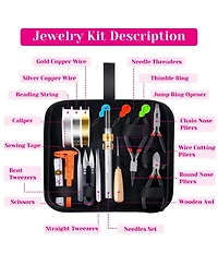 Gnuadz Jewelry Making Kit Tools Earring Hooks Findings Wires Chains Helping Hands