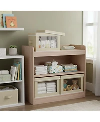 Yigii Stackable Storage Bins With Lids Foldable Closet Organizers Transparent Window Removable Firm Handles 4 Pack