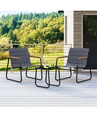Slickblue Outdoor Bistro Set 3 Piece Fabric Conversation Set