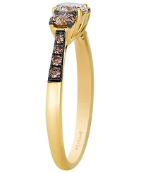 Le Vian Chocolate Diamond (0.46 ct. t.w.) & Nude Diamond (0.36 ct. t.w.) Ring in 14k Honey Gold