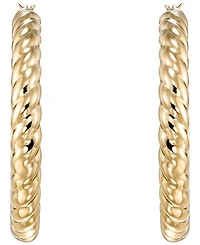Italian Gold Twist Hoop Earrings in 10k Yellow Gold