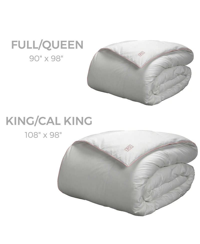Pillow Gal 400 Thread Count Cotton Sateen 700 Fill Power Down Comforter, King/California King