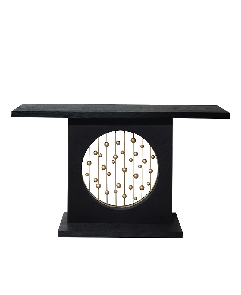 Flynama 56in Modern Console Table Gold Accent Narrow Entryway Sofa Table