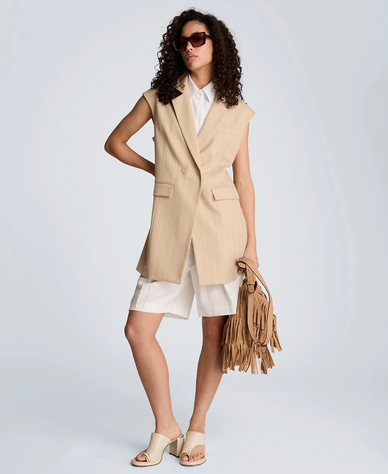 Kenneth Cole Women's Sleeveless Button Front Vest