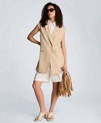 Kenneth Cole Women's Sleeveless Button Front Vest