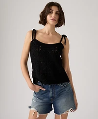 Levi's Women's Abbey Tie-Shoulder Crochet Tank Top