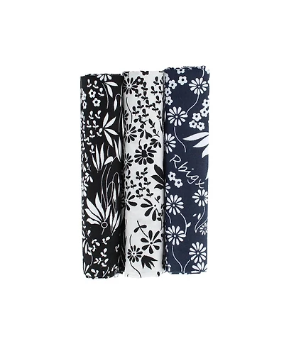 Trafalgar Men's Ezra'a Stately Floral 3 Pack Cotton Handkerchiefs