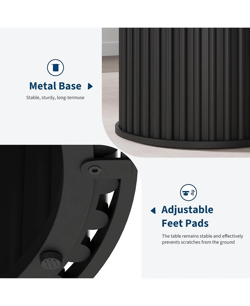 gaomon Dining Table for 4-6 People, Circle Kitchen Table with Cross Base, Farmhouse Wood Dinner Table for Apartment, Walnut Brown