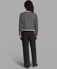Karl Lagerfeld Paris Women's Cropped Woven Jacket