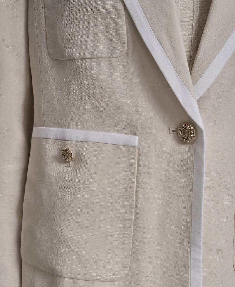 Karl Lagerfeld Paris Women's Collared Woven Jacket